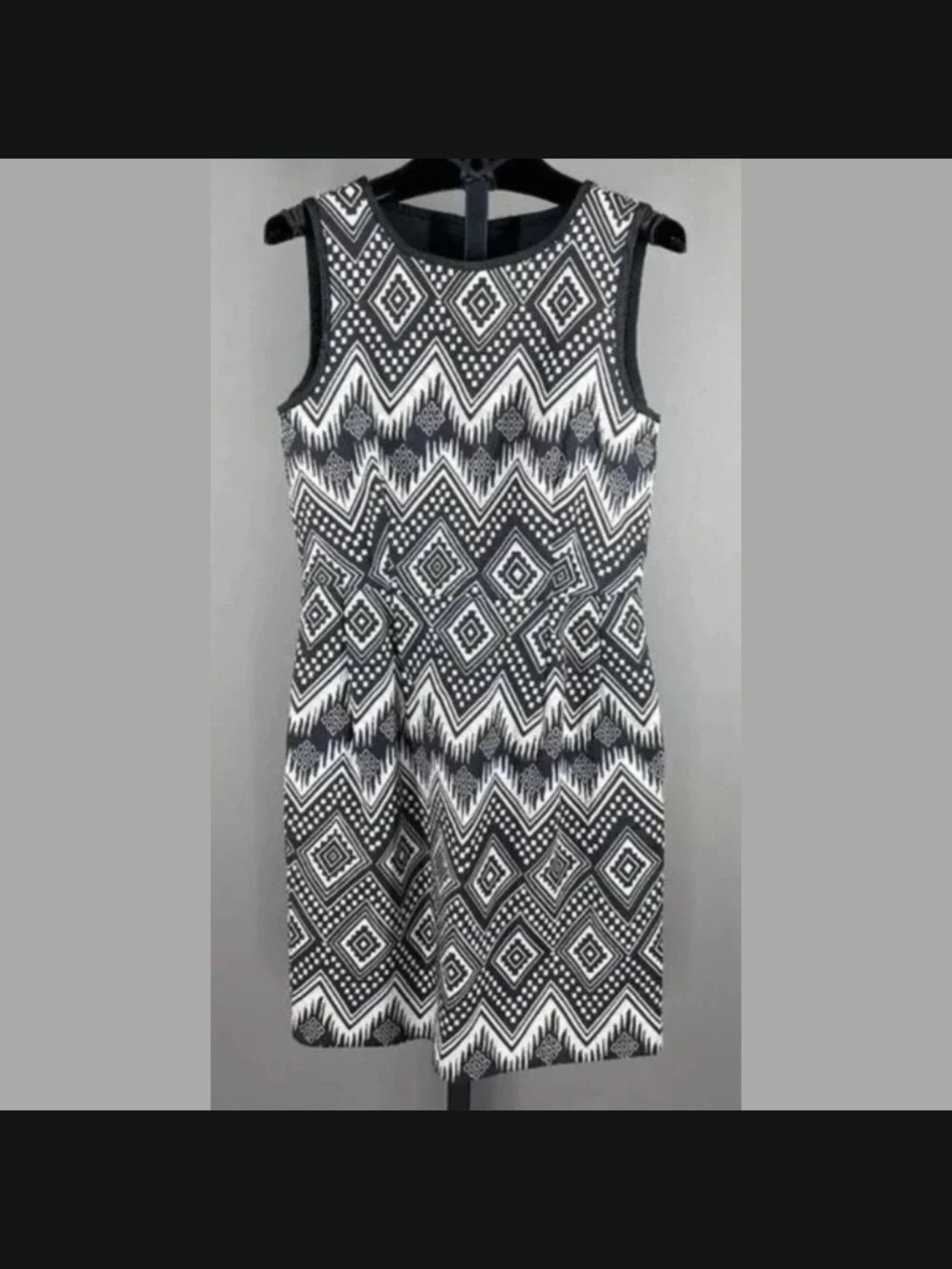 NEW J Crew Dress Womens 2 black aztec western sheath preppy classic